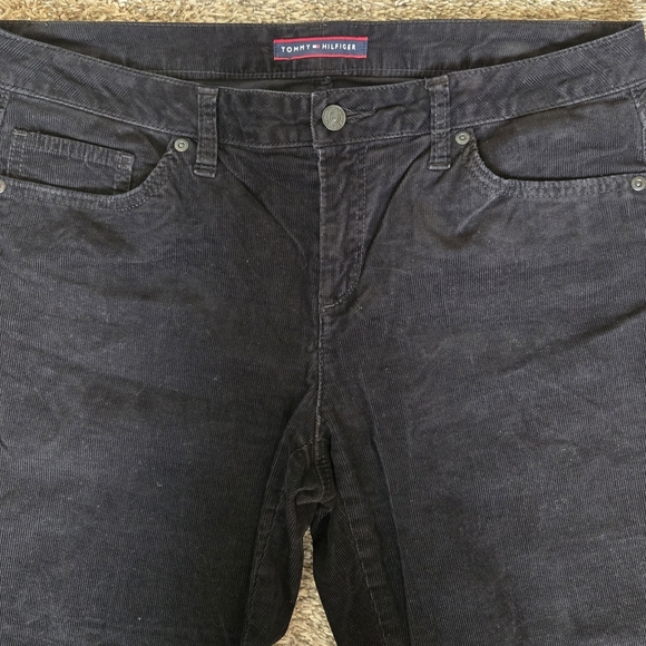 Tommy Hilfiger Womens Black Corduroy Skinny Pants Size 10 - Picture 2 of 6